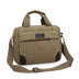 Men's canvas bag compartment Mens satchel retro casual bag large cross section - Minihomy