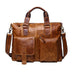 Male Baotou crazy horse leather layer man portable Shoulder Satchel retro casual briefcase