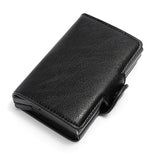 Wallet PU Crazy Horse Leather Men Mini Money Clip Credit Card ID Holder