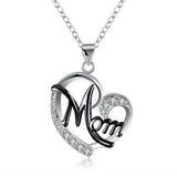 Women's Necklaces  Mom Color Separation Heart-shaped Diamonds Mother'  Day Gifts