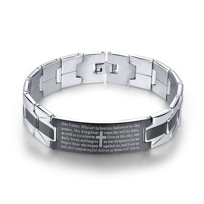 Cross stainless steel bracelet bracelet - Minihomy