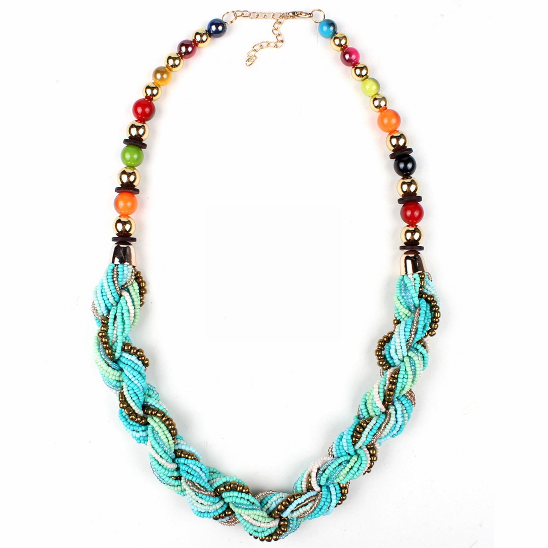 Bohemian Multicolor Beaded Necklace - Minihomy