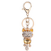 Enamel Lucky Cat Crystal Keychain Alloy Keyring For Women - Minihomy