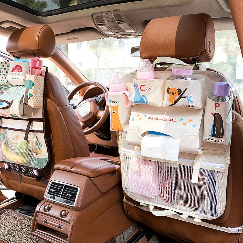 Creative Cartoon Car Seat Back Organizer Hang Storage Bag - Minihomy