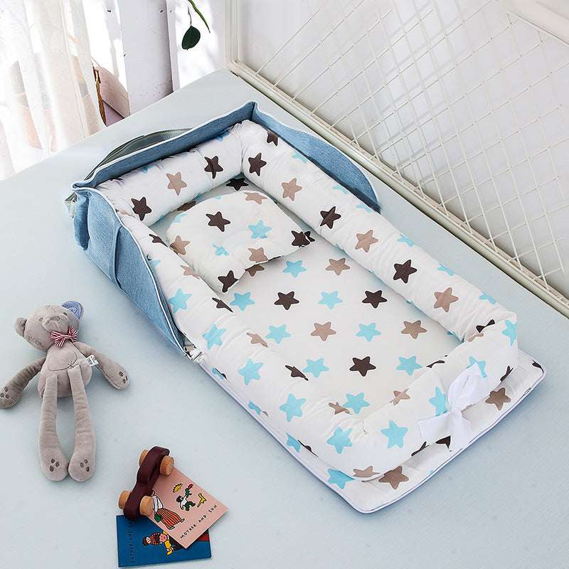 Cotton Portable Foldable Baby Bed - Breathable & Flexible - Multi-functional - Minihomy