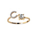 Adjustable 26 Initial Letter Ring Fashion Jewelry For Women - Minihomy