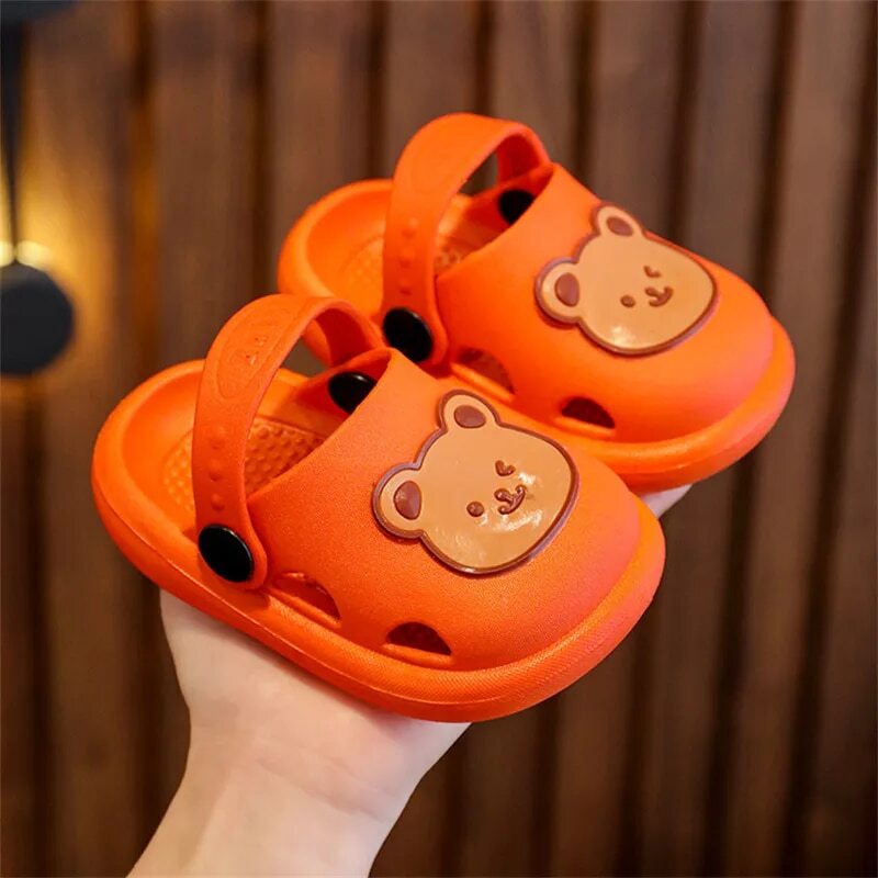 Cartoon Bear Walking Shoes Kids Boy Girl Summer Breathable Sandals Fashion Garden Clogs Toddler Outdoor Slippers - Minihomy