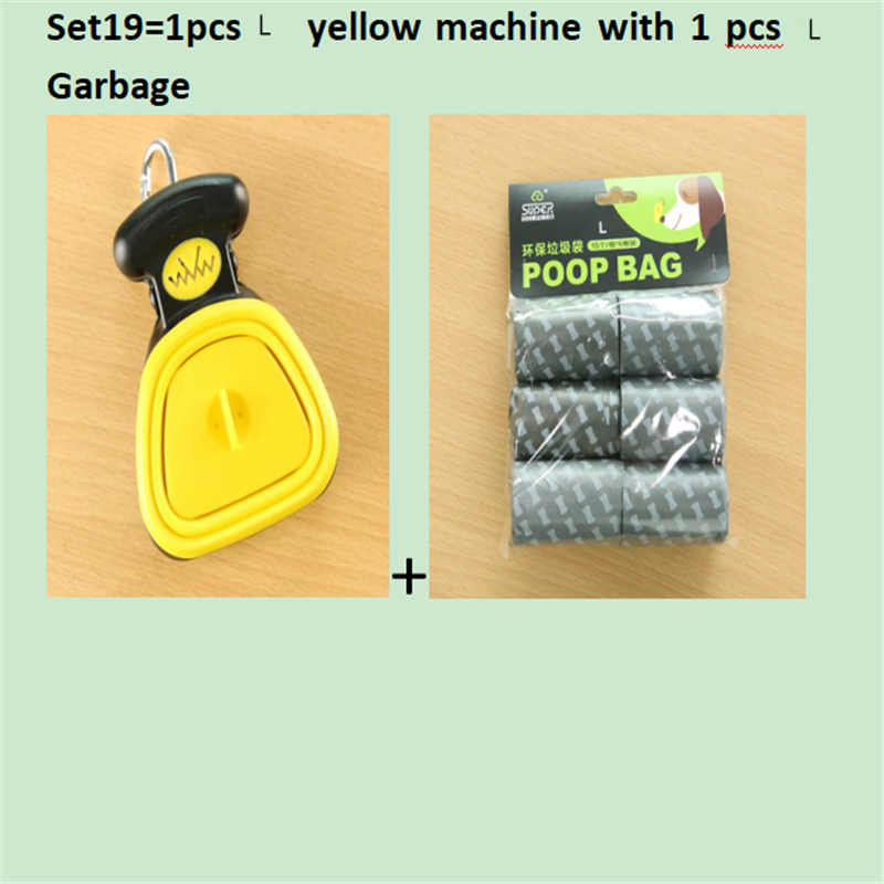 Dog Pet Travel Foldable Pooper Scooper With 1 Roll Decomposable bags Poop Scoop Clean Pick Up Excreta Cleaner - Minihomy