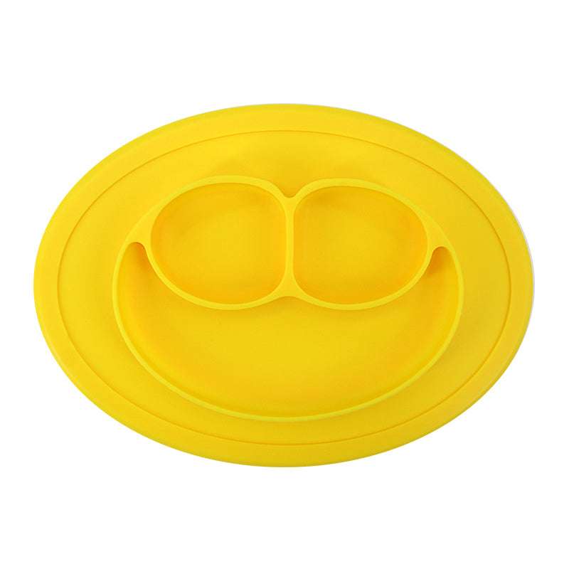 Children's meal pad with silicone smiling face plate - Minihomy