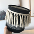 Tassel canvas storage bucket