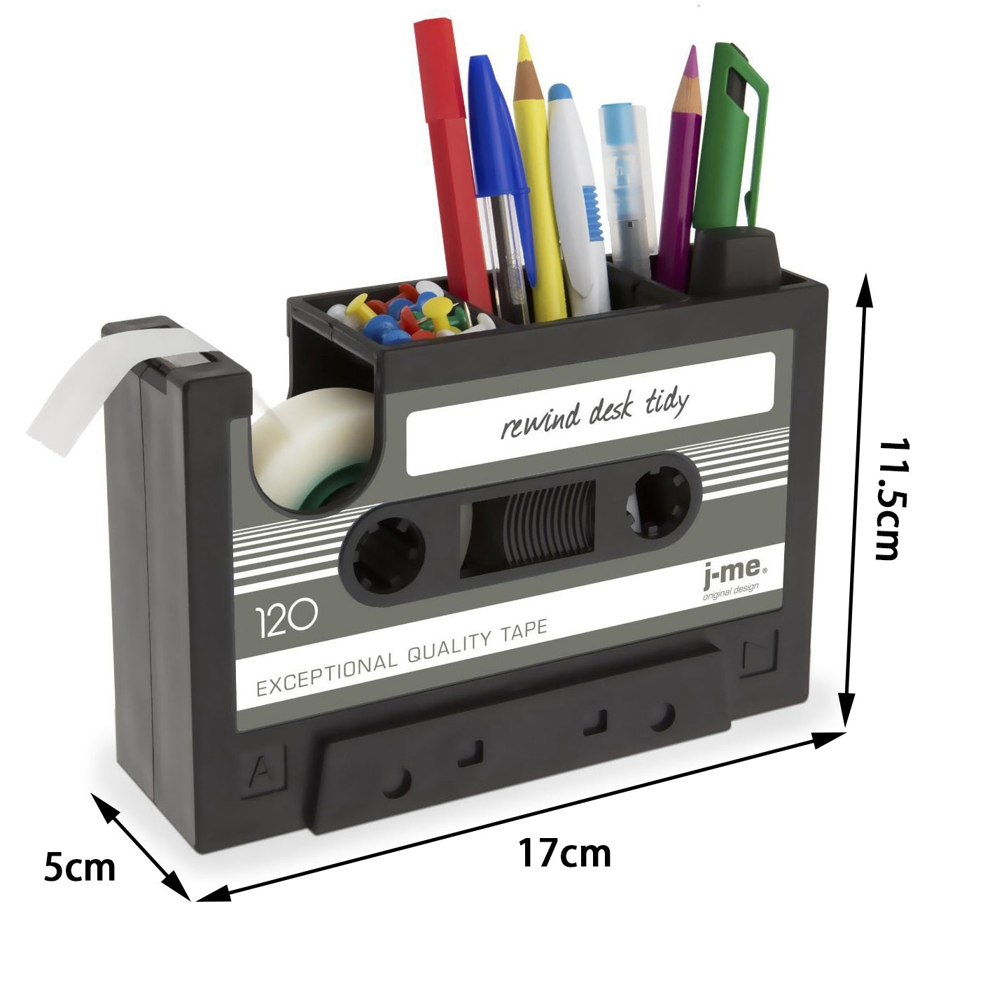 Cassette Tape Dispenser Pen Holder Vase Pencil Pot - Minihomy