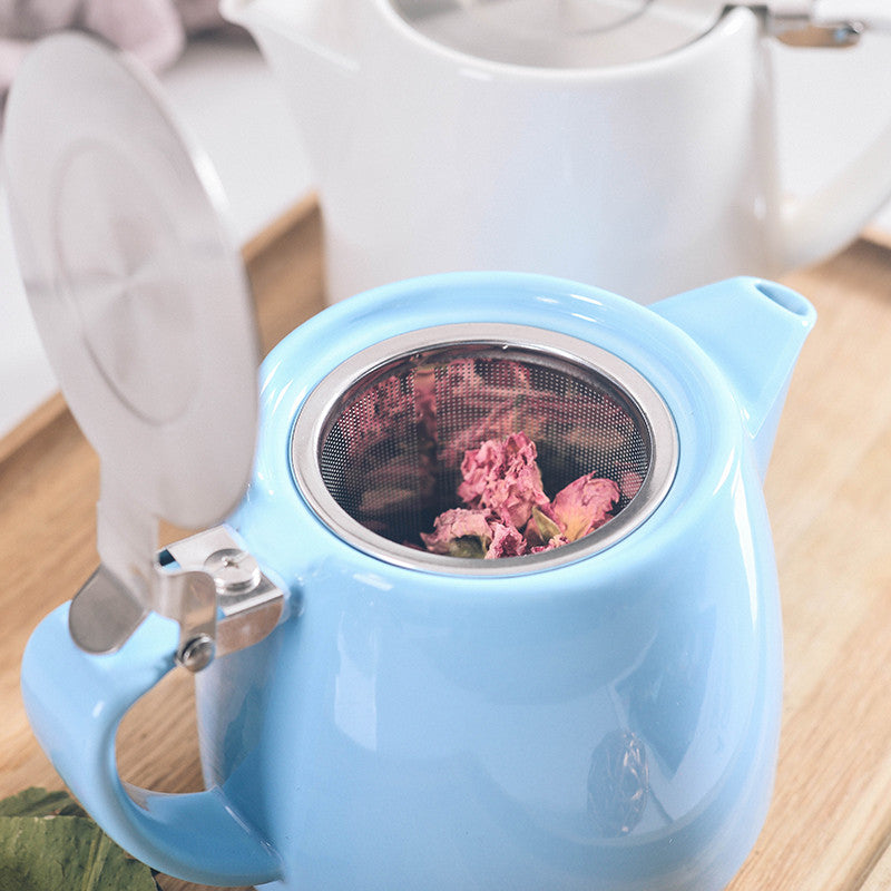 Large-capacity High-temperature-resistant Ceramic Teapot With Lid - Minihomy