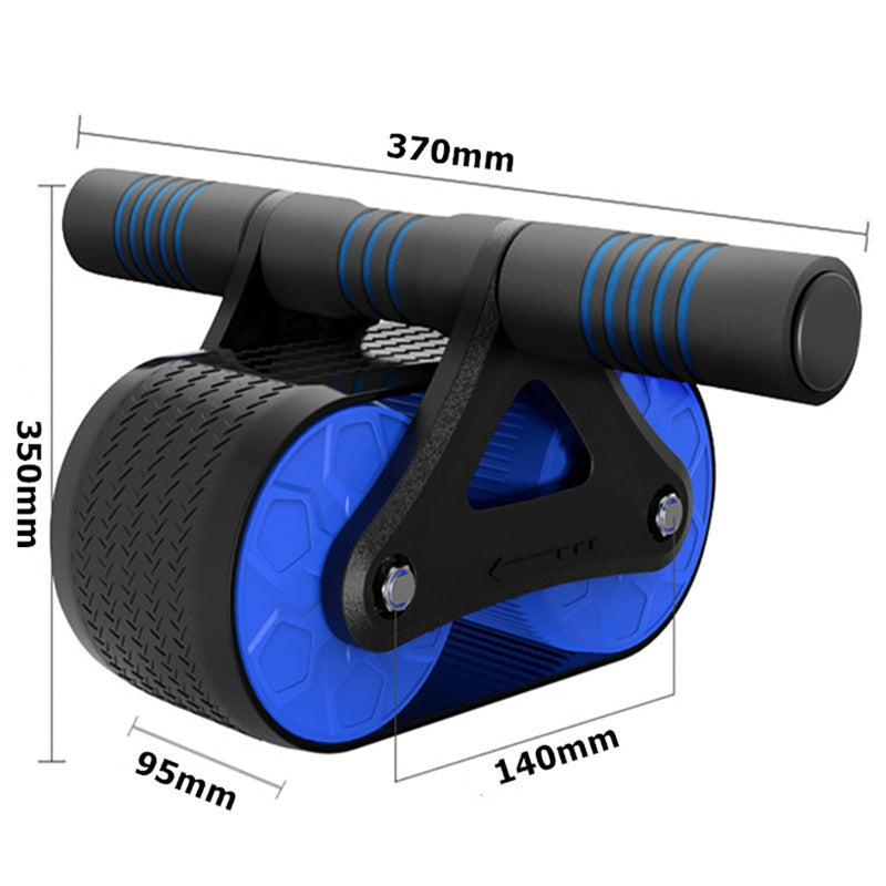 Double Wheel Abdominal Exerciser Automatic Rebound Trainer - Minihomy