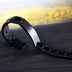 Men's Cross Bible Black Stainless Steel Bracelet - Minihomy