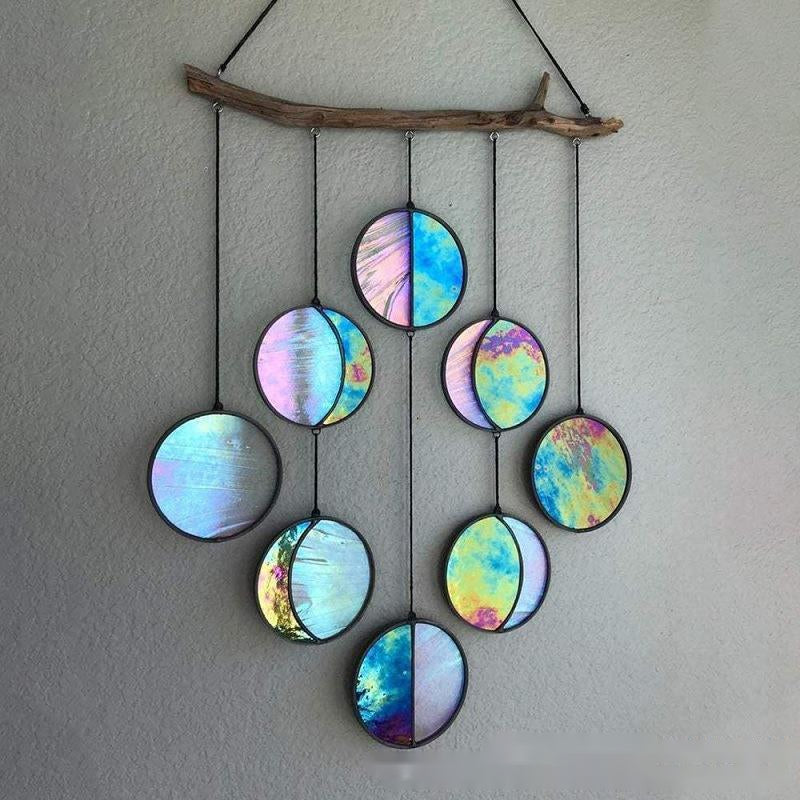 Rainbow Hanging Art Wall Decoration Dying Moon Phase Home Decor