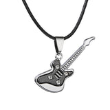 Stainless Steel Guitar Pendant Personality Couple Gift Jewelry