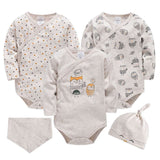 Cartoon long sleeve newborn baby bodysuit - Minihomy