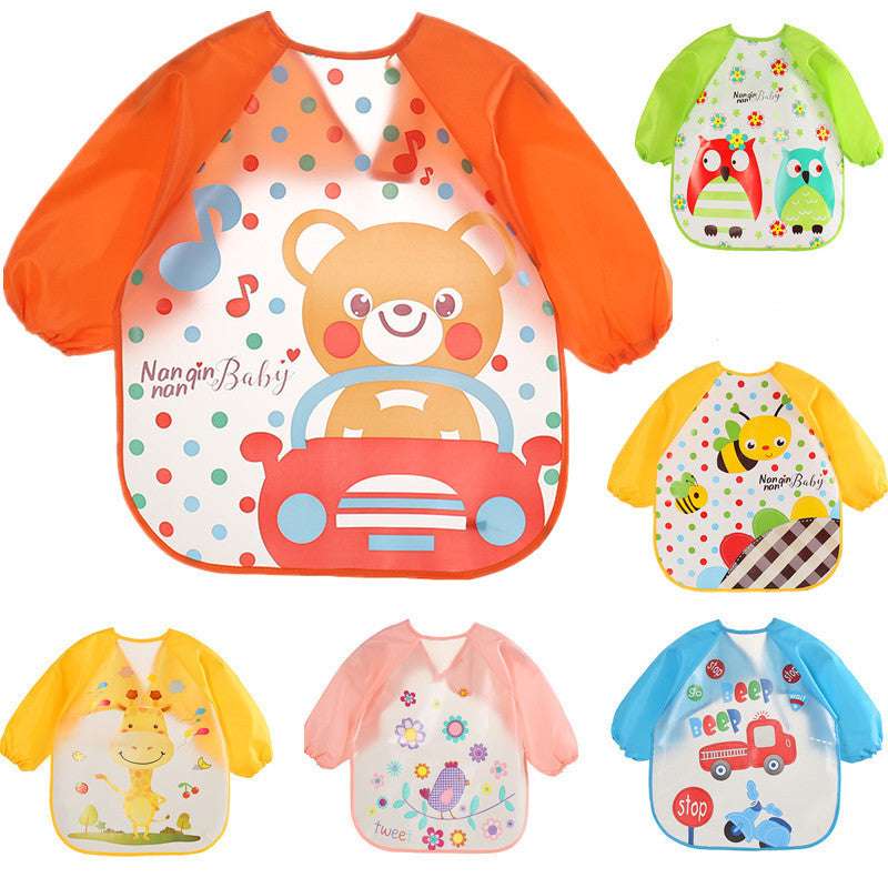 Children's long-sleeved anti-dressing clothes baby bib - Minihomy