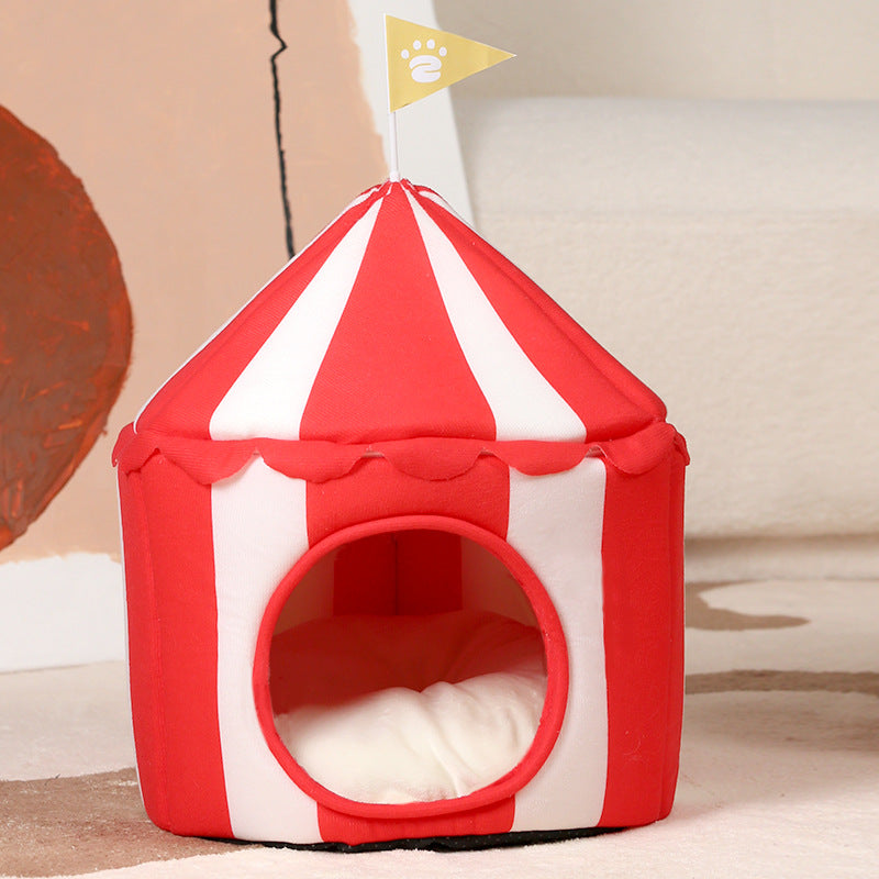 Winter Warm Cat Bed Dog Sleeping Mats Kitten House For Small Medium Cheap Pets Indoor Collapsible Cute Kennel Pet Nest Cat Tent