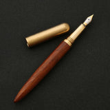 Wood Fountain Pen 0.7mm Fine Nib Calligraphy Pens Writing Metal Wooden