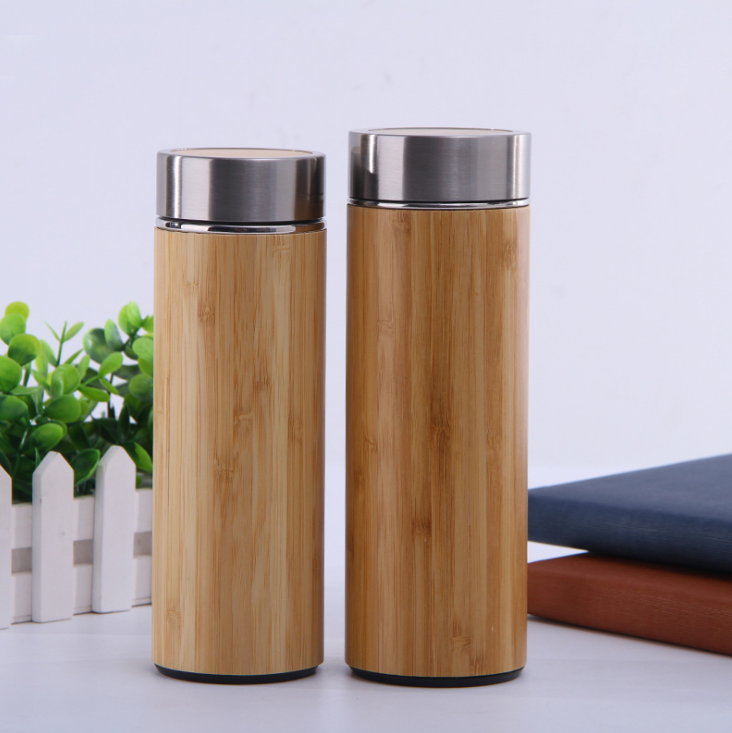 Stainless steel bamboo shell mug