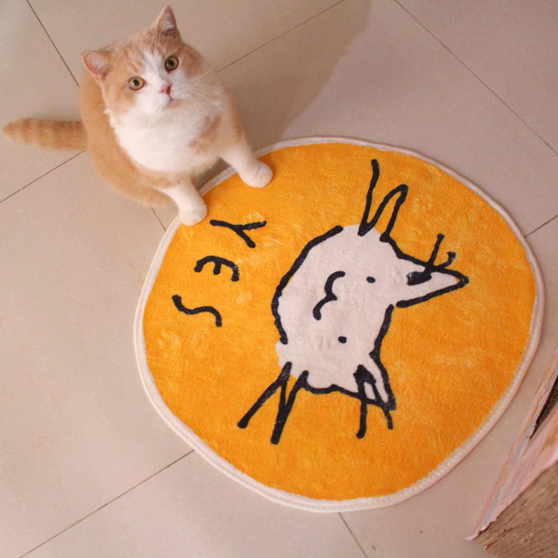 Cartoon Non-slip Floor Mats, Pet Carpets, Cat Mats, Sleeping Cat Cage Mats, Warm Cat Supplies - Minihomy