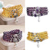 Amethyst Crystal Stone 108 Buddhist Prayer  Beads Mala Bracelet Necklace - Minihomy