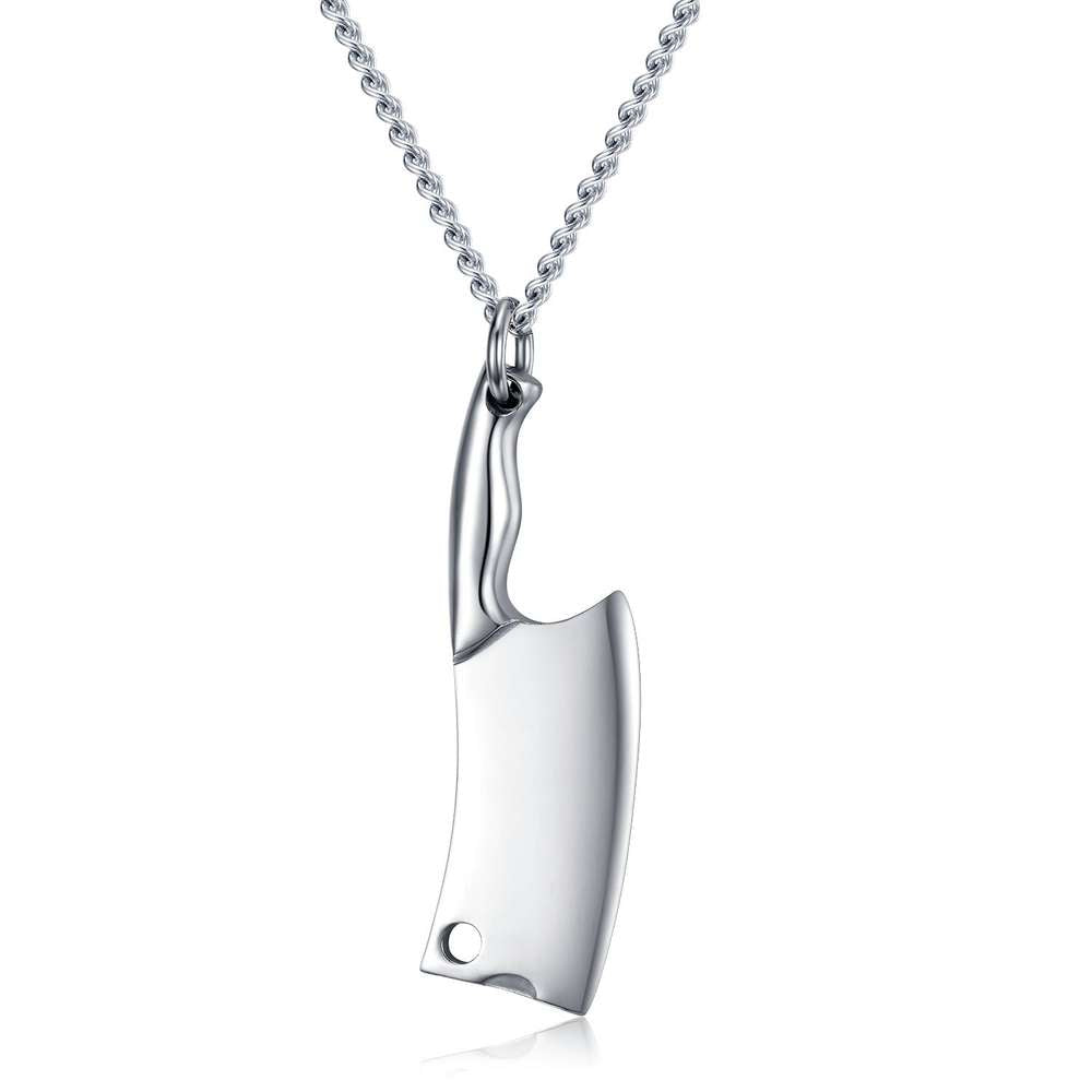 Men's Stainless Steel Necklace Colorful Glare Classic Pendant - Minihomy