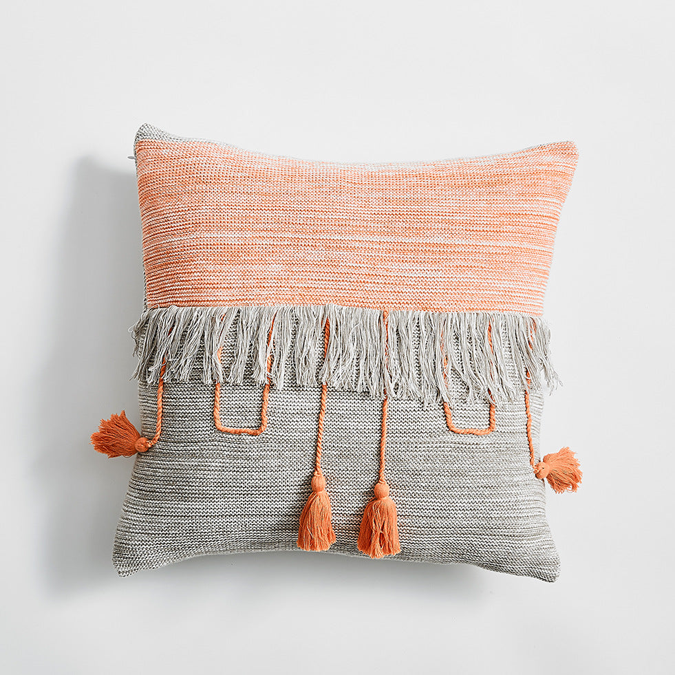 Tassel square cushion pillow cover