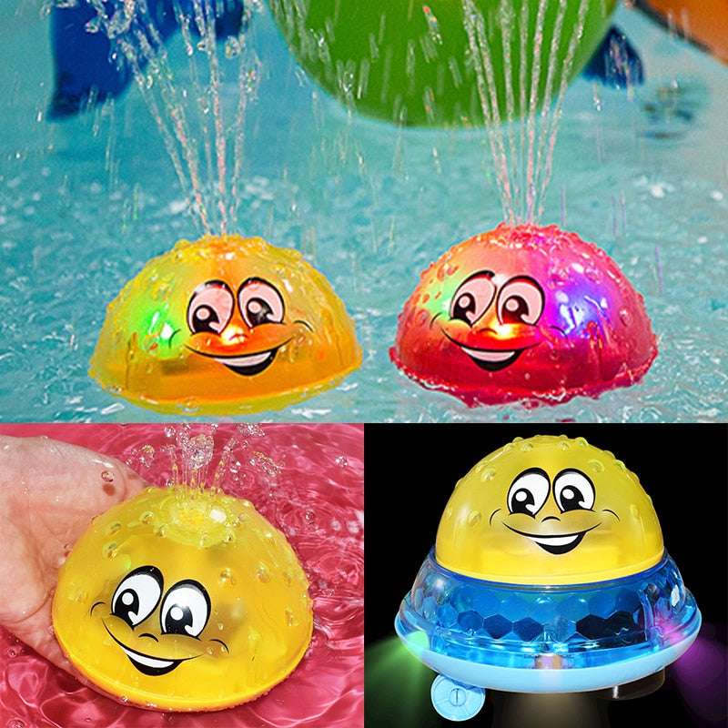 Bath Toys Spray Water Light Rotate with Shower Pool Kids Toys for Children Toddler Swimming Party Bathroom LED Light Toys Gift - Minihomy