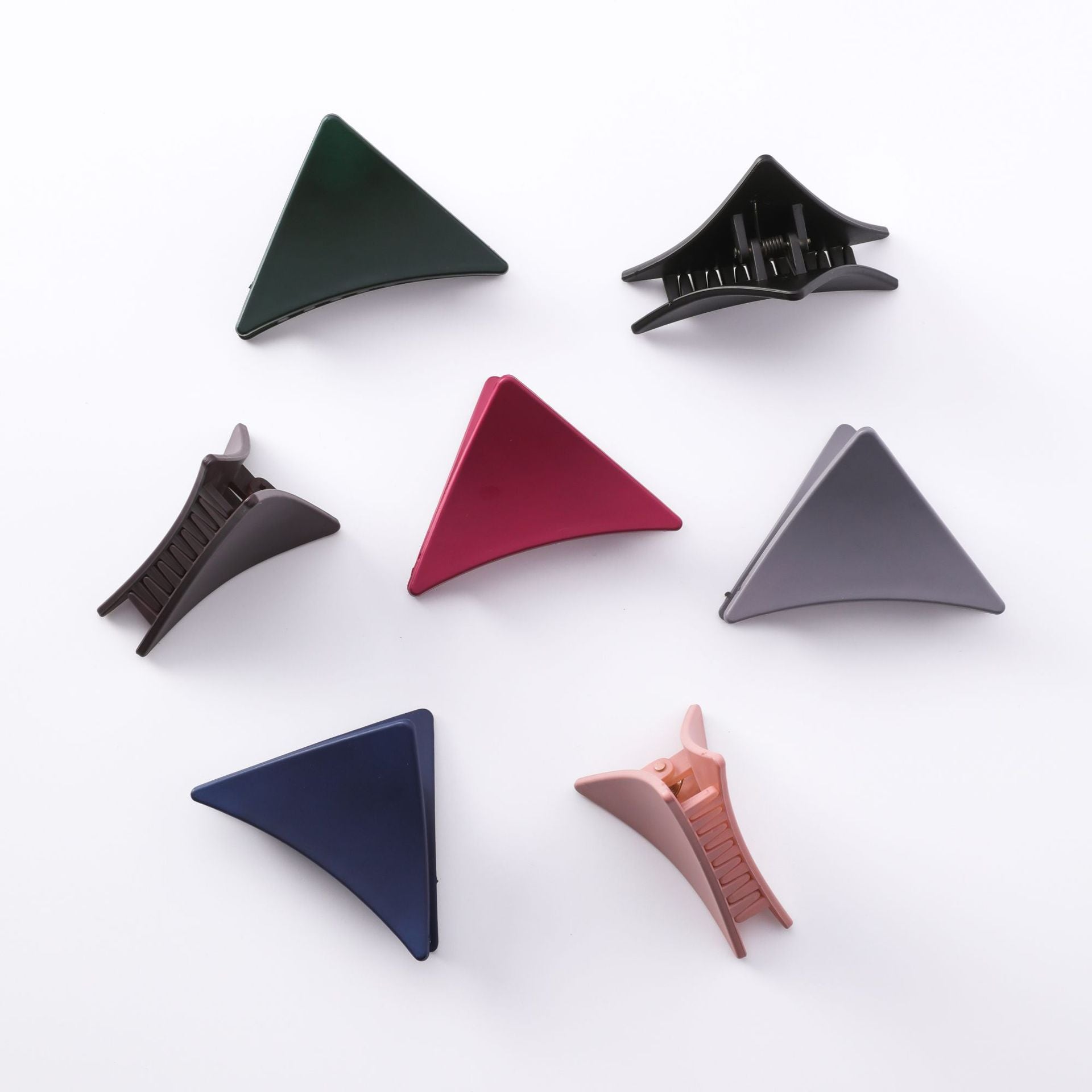 Medium wild color matte triangle hair clips - Minihomy