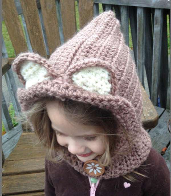 Baby Girls Hats Handmade Kids Winter Hats Wrap Bear Scarf Caps - Minihomy