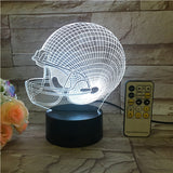 Rugby Hat 3D Lamp