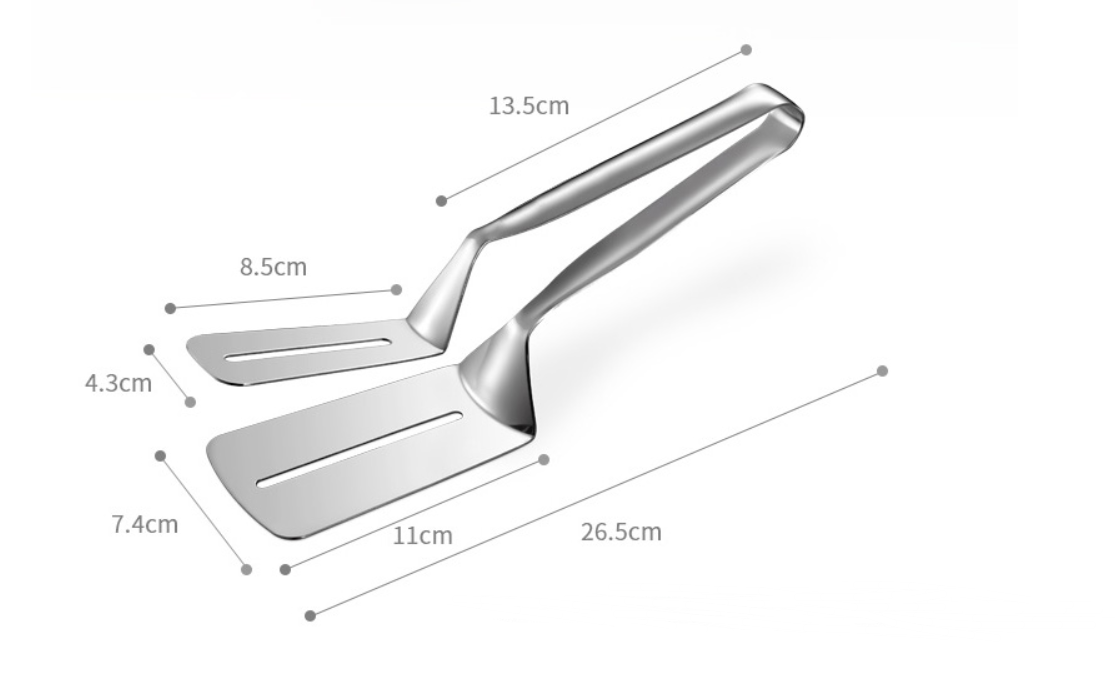 Stainless Steel Barbecue Tong Fried Steak Shovel Fried Fish Shovel BBQ Bread Clamp Kitchen Bread Meat Clamp - Minihomy