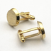 French Gold Brushed Round Men's European And American Cufflinks - Minihomy