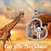 Sterling Silver Girl with Giraffe Necklace Jewellery