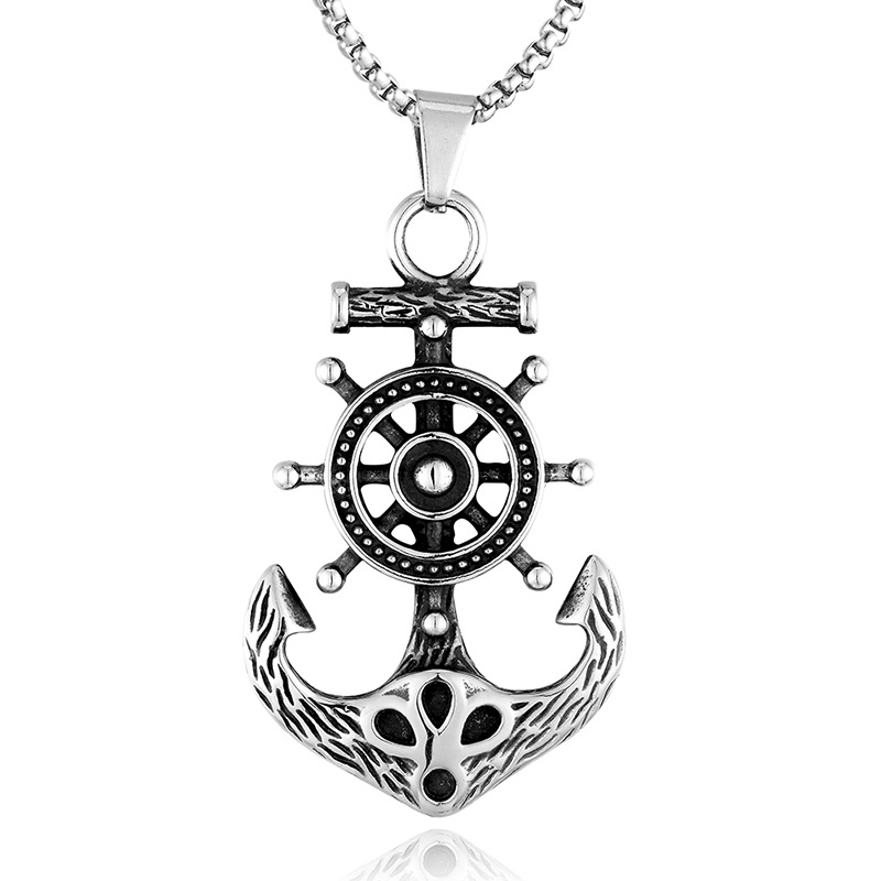 Accessories Titanium Steel Pirate Anchor Pendant, Anchor - Minihomy