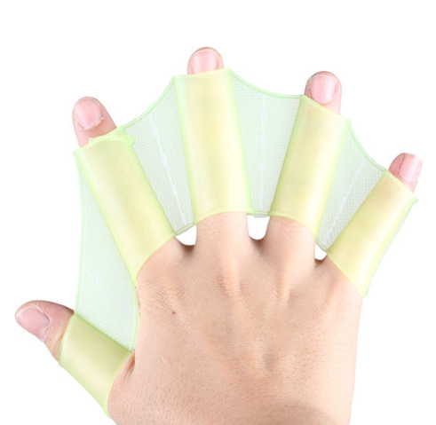 1 Pair Unisex Frog Type Swimming Girdles Hand Flippers Palm Webbed Gloves Paddle - Minihomy