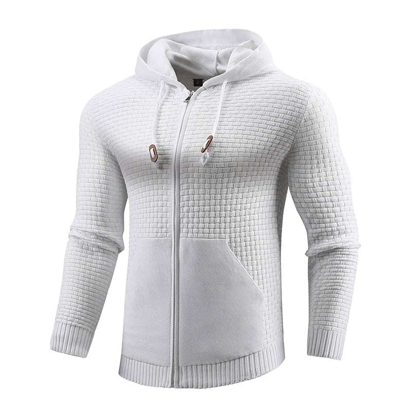 Four Seasons Knitting Zipper sports Hoodies with Pockets - Minihomy