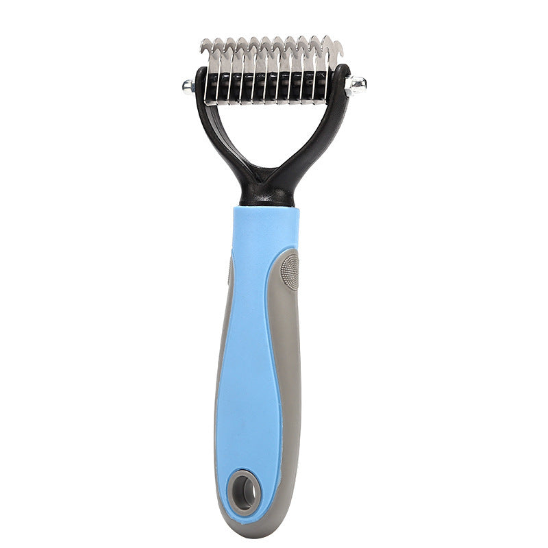 Stainless Double-sided Pet Brush Hair Removal Comb Grooming Dematting - Minihomy