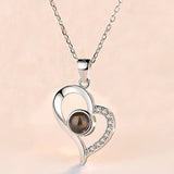 Valentine's Day Gifts Metal Rose Jewelry Gift Box Necklace For Wedding