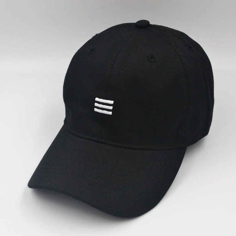 Three Bar Baseball Cap Men's Soft Top Casual