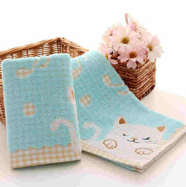 Cute Kitty Cotton Hand Towel - Minihomy