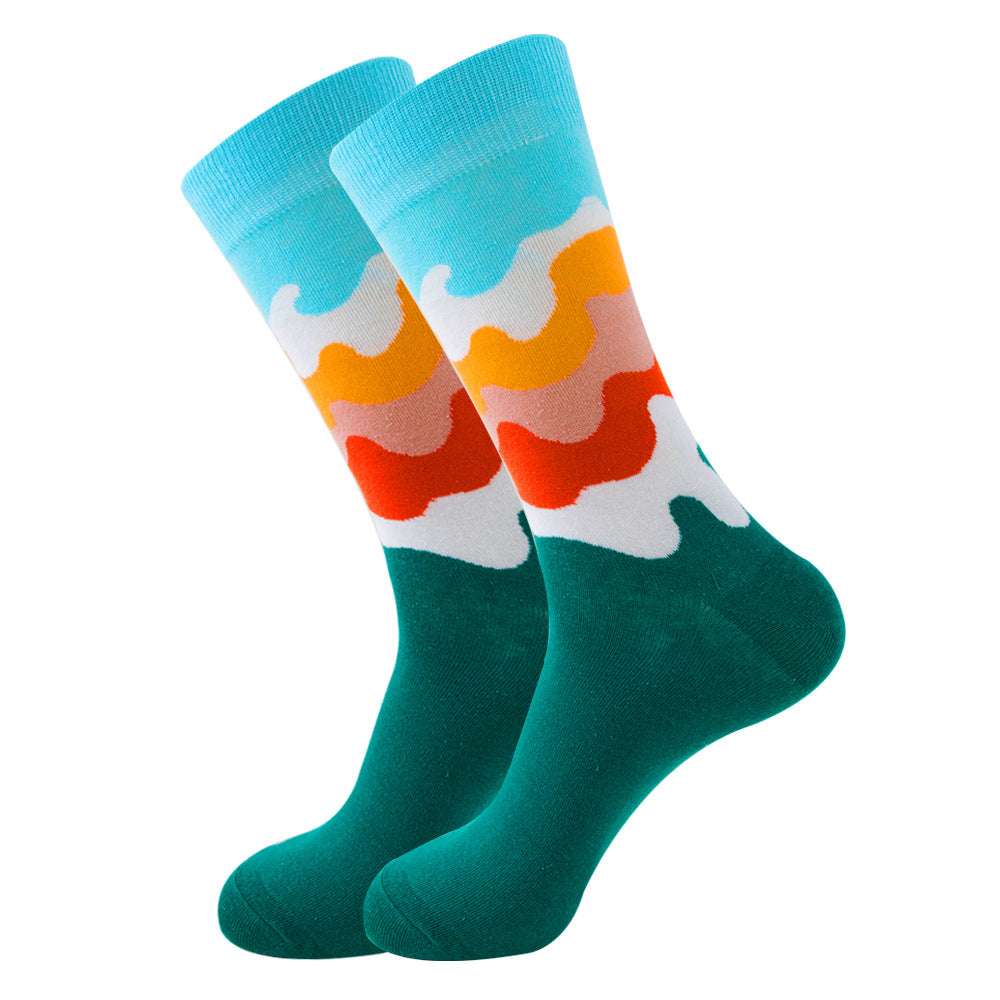 Geometric Fruit Women Socks Street Trend - Minihomy