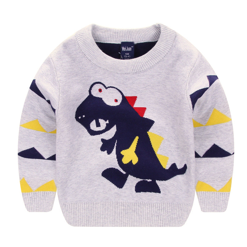 Dinosaur Sweater Children's Sweaters Boy Knit Sweater - Minihomy