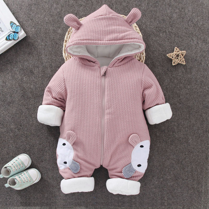 Newborn Snowsuit Boy Warm Romper Down Cotton Jackets - Minihomy