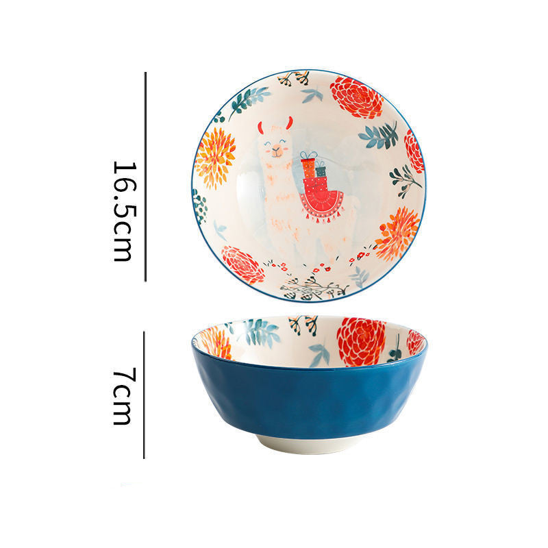 Animal Pattern Soup Bowl Cartoon Tableware - Minihomy