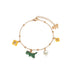 Handmade Pearl Cute Little Dinosaur Flower Bracelet Jewelry - Minihomy