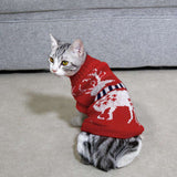 Dog Cat Sweater Pet Christmas Knitting High Collar Clothes - Minihomy