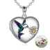 Hummingbird Locket Necklace Gifts for Women Sterling Silver - Minihomy